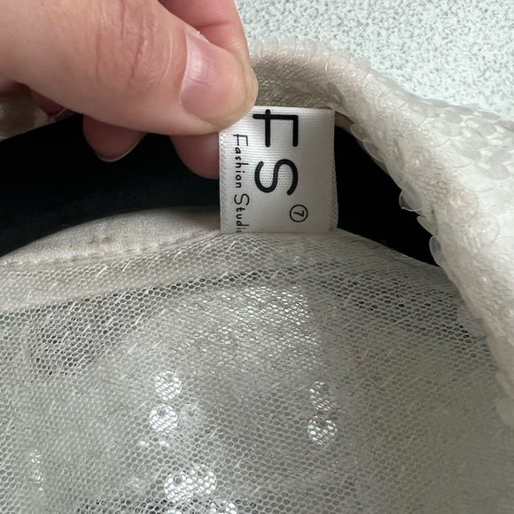 White sequined Shirt / DK - seventeen - Picture 5 of 6